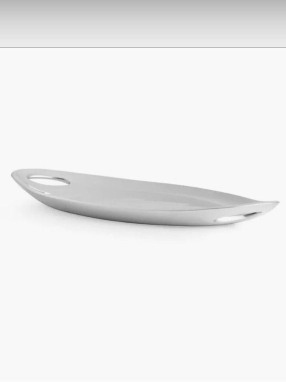 Nambe Portables Silver Alloy Sculptural Portables Serving Tray 15” NIB Modern - Picture 16 of 16